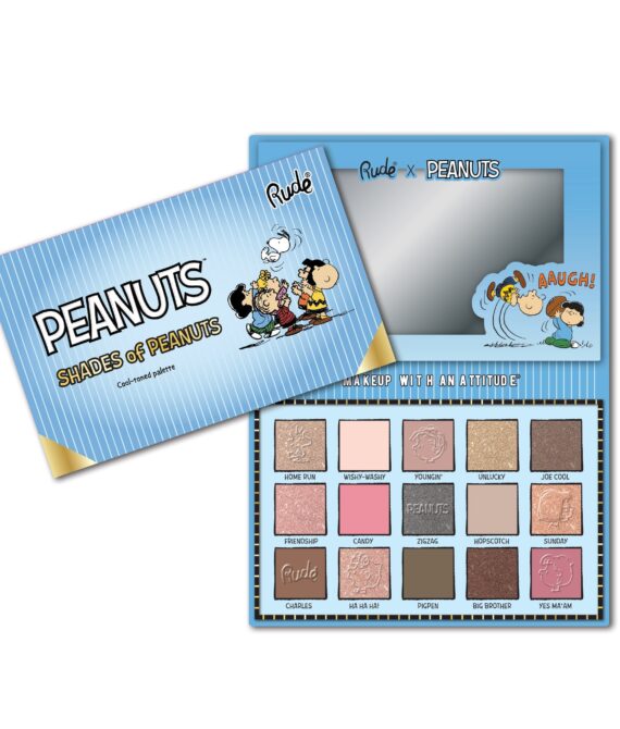 RUDE Shades of Peanuts Eyeshadow Palette – Cool-toned