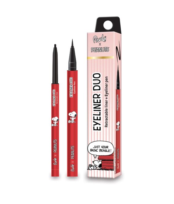 RUDE Peanuts Eyeliner Duo – Retractable Liner + Eyeliner Pen