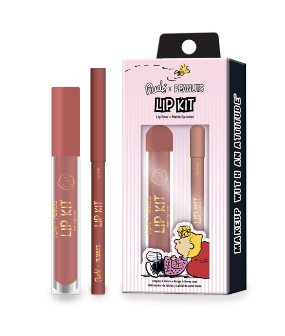 RUDE Peanuts Lip Kit – Lip Liner + Matte Lip Color