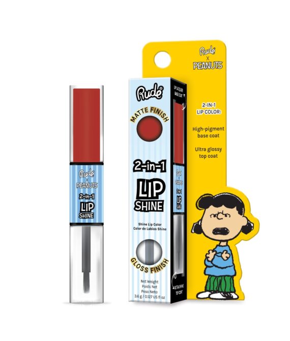 RUDE Peanuts 2-In-1 Lip Shine