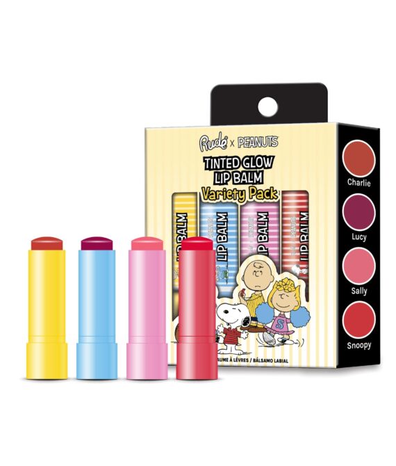 RUDE Peanuts Tinted Glow Lip Balm Variety Pack