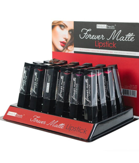 BEAUTY TREATS Forever Matte Lipstick Display Set – 24 Pieces