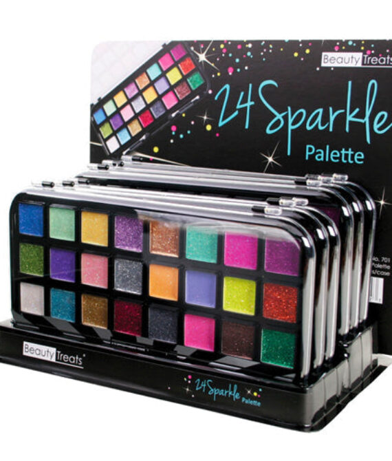 BEAUTY TREATS 24 Sparkle Palette (Cream Based Glitter) Display Set 12 Pieces