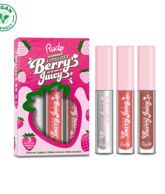 RUDE Berry Juicy Lip Gloss Set – Shimmer