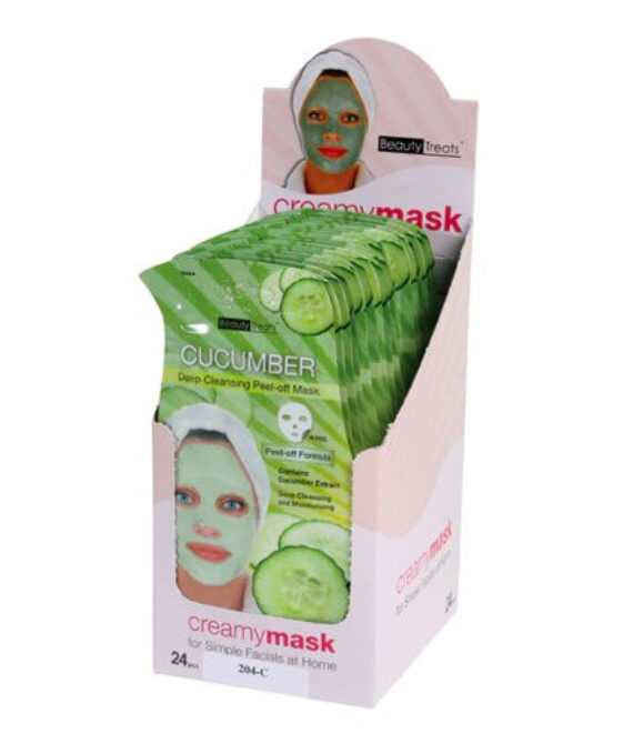 BEAUTY TREATS Cucumber Deep Cleansing Peel-Off Mask – Display Box 24 Pcs