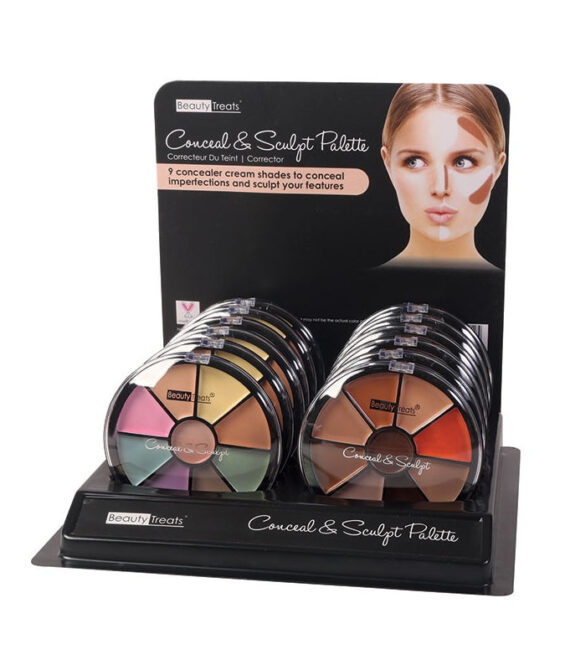 BEAUTY TREATS Conceal & Sculpt Palette Display Case Set 12 Pieces