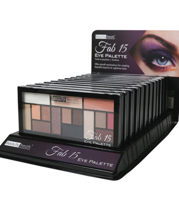 BEAUTY TREATS Fab 15 Eye Palette Display Set, 12 Pieces