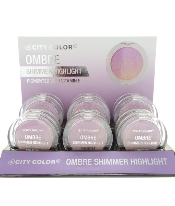 CITY COLOR Shimmer Ombre Highlight  – Amethyst Display Set, 12 Pieces