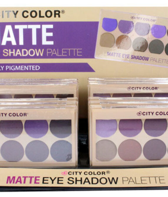 CITY COLOR Matte Eye Shadow Palette Display Case Set 12 Pieces