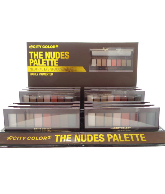 CITY COLOR The Nudes Eyeshadow Palette Display Set, 12 Pieces