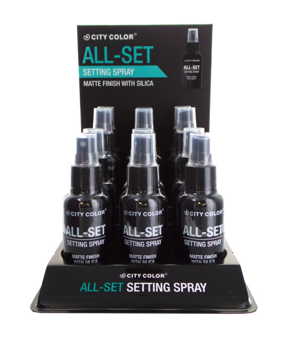 CITY COLOR All-Set Setting Spray Display Set, 12 Pieces