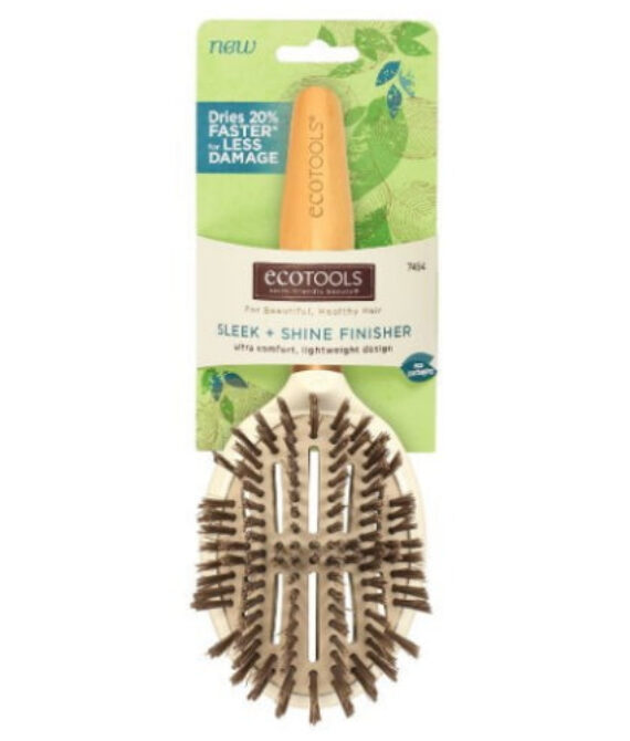 EcoTools Sleep + Shine Finisher Hair Brush – Ultra Comfort, Lightweight Design