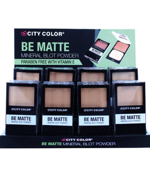 CITY COLOR Be Matte Mineral Translucent Blot Powder Display Case Set 24 Pieces