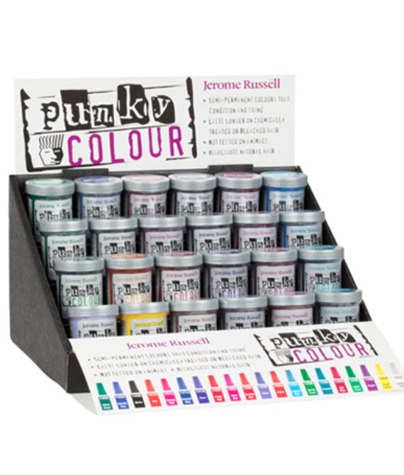 JEROME RUSSELL Punky Colour Semi-Permanent Conditioning Hair Color Display Set – 24 Pieces