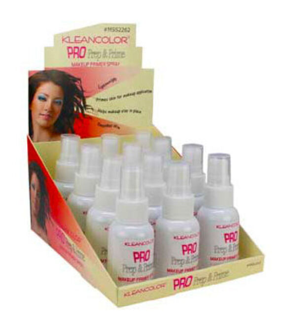 KLEANCOLOR Pro Prep & Prime Makeup Primer Spray Display Case Set 12 Pieces – MSS2262