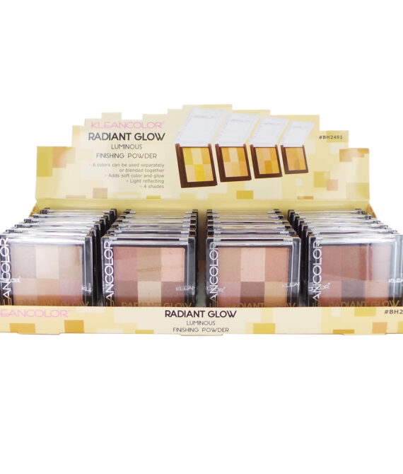 KLEANCOLOR Radiant Glow Luminous Finishing Powder Display Set, 24 Pieces