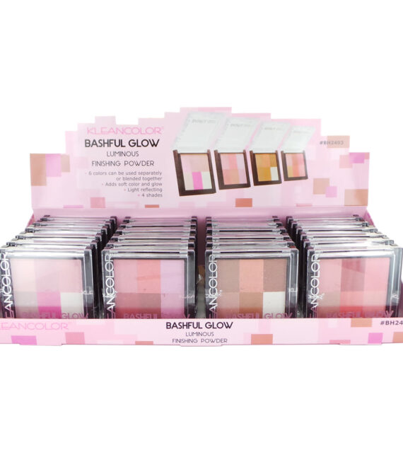 KLEANCOLOR Bashful Glow Luminous Finishing Powder Display Set, 24 Pieces