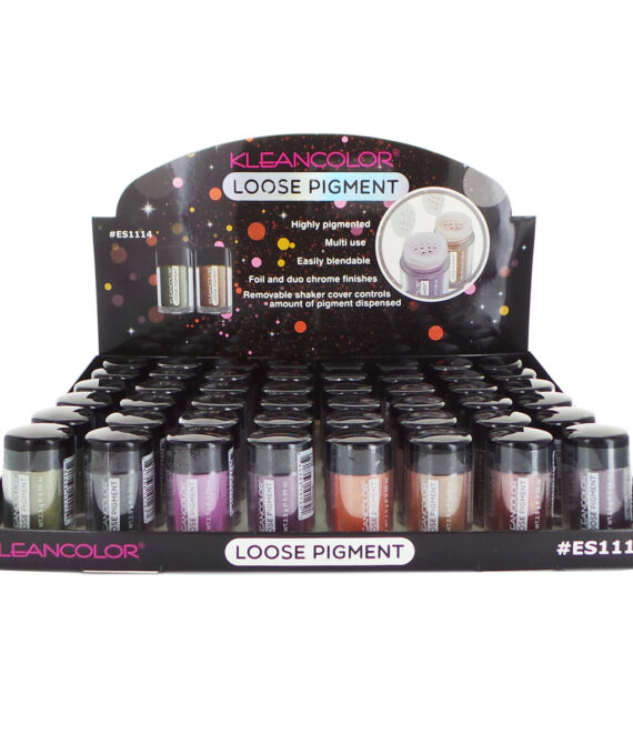 KLEANCOLOR Loose Pigment Eyeshadow ES1114 Display Set, 48 Pieces