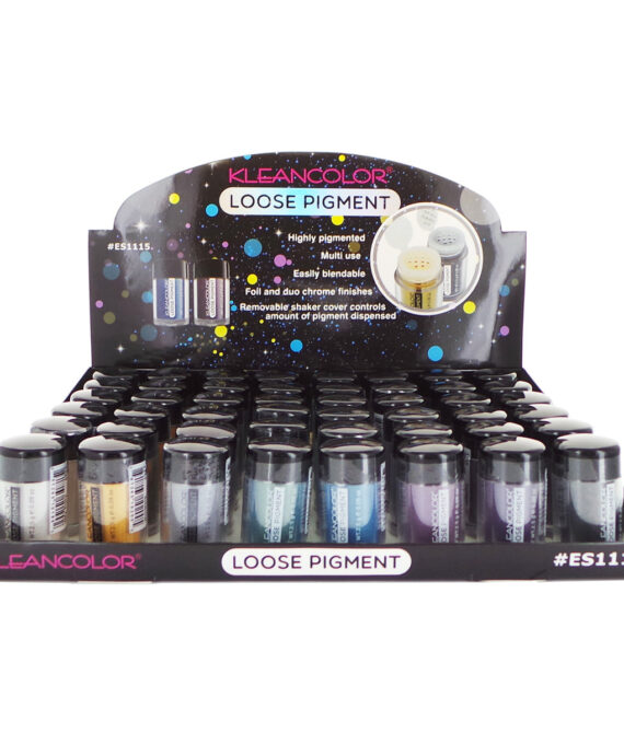 KLEANCOLOR Loose Pigment Eyeshadow ES1115 Display Set, 48 Pieces