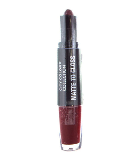 CITY COLOR Matte To Gloss Dual-Ended Matte Lipstick with Lip Gloss