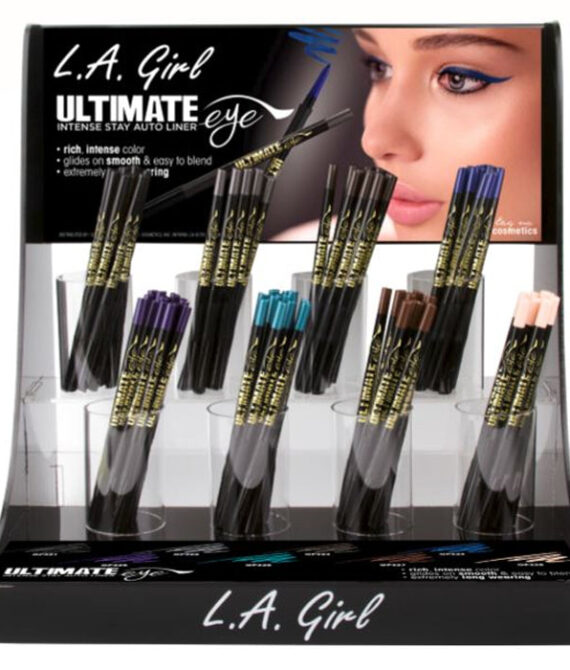 L.A. GIRL Ultimate Auto Eyeliner Acrylic Display Set, 96 Pieces