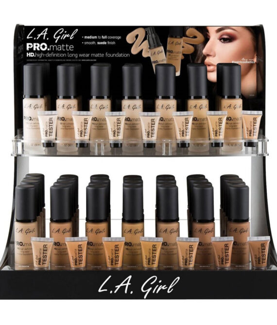 L.A. GIRL PRO Matte Foundation Display Set, 84 pcs