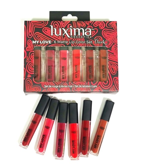 LUXIMA My Love 6 Matte Lip Color Set Dark