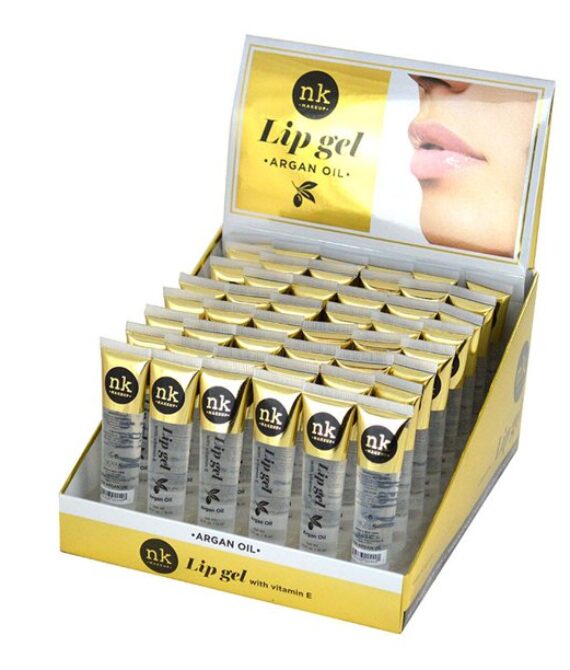 NICKA K Lip Gel Argan Oil Display Case Set, 48 Pieces