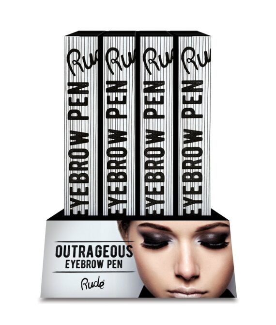 RUDE Outrageous Eyebrow Pen Display Set, 48pcs