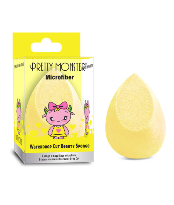 PRETTY MONSTER Microfiber Waterdrop Cut Beauty Sponge