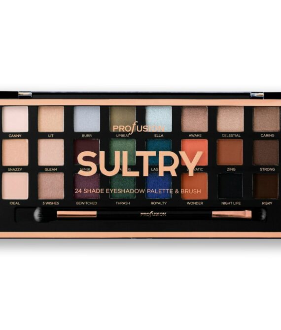 PROFUSION Sultry 24 Shade Eyeshadow Palette & Brush