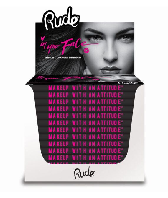 RUDE In Your Face 3-in-1 Palette Paper Display Set, 12 Pieces