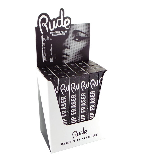 RUDE Surgically Precise Makeup Eraser Display Set, 24 Pieces