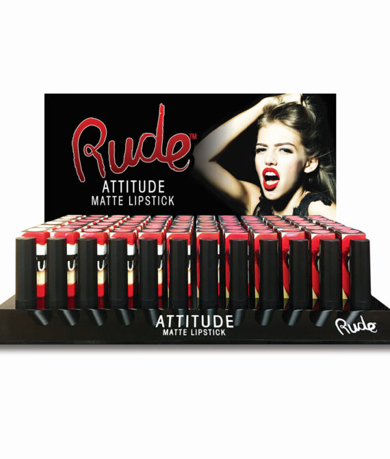 RUDE Attitude Matte Lipstick Acrylic Display Set A, 144 Pieces + 12 Testers