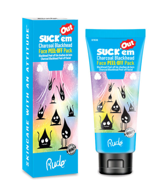 RUDE Suck’em Out Charcoal Blackhead Face Peel-off Pack