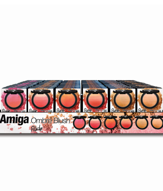 RUDE Amiga Ombre Blush Acrylic Display, 72 Pieces