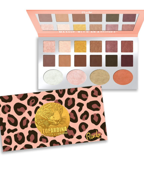 RUDE Leopardina 12 Eyeshadows + 4 Highlighters