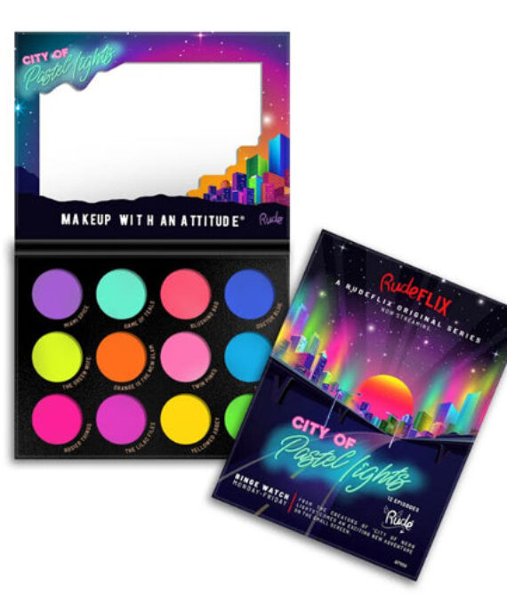 RUDE City of Pastel Lights – 12 Pastel Pigment & Eyeshadow Palette