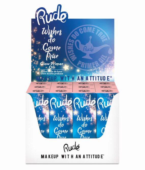 RUDE Wishes Do Come True Glow Primer Oil – Rose Gold, Display Set, 12 Pieces