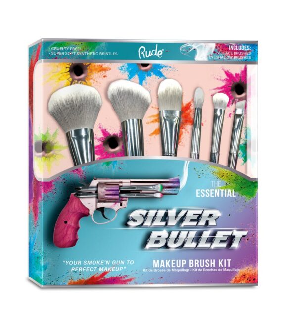 RUDE Silver Bullet Makeup Brush Kit