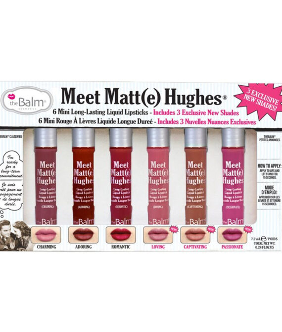 theBalm Meet Matte Hughes Set of 6 Mini Long-Lasting Liquid Lipsticks Volume 3