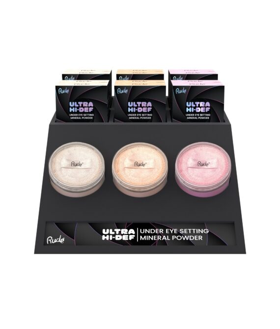 RUDE UHD Under Eye Setting Mineral Powder Display Set