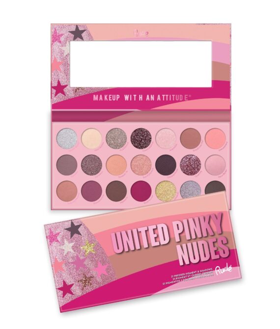 RUDE United Pinky Nudes – 21 Pressed Pigment & Shadows Palette