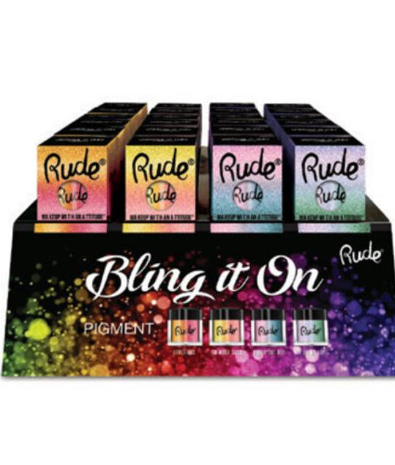 RUDE Bling It On Pigment Acrylic Display Set, 48 Pieces