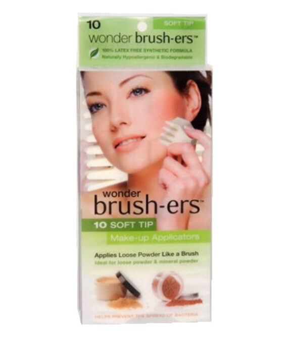 Wonder Brush-ers Make-up Applicators – 10 Soft Tip – White