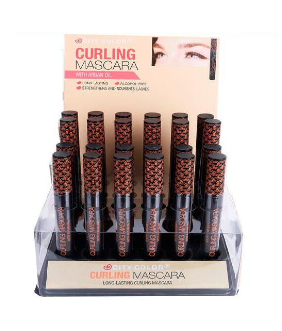 CITY COLOR Curling Mascara with Argan Oil Display Case Set 24 Pieces