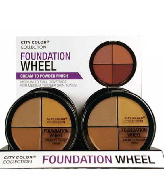 CITY COLOR Foundation Wheel – Medium Display Case Set 12 Pieces