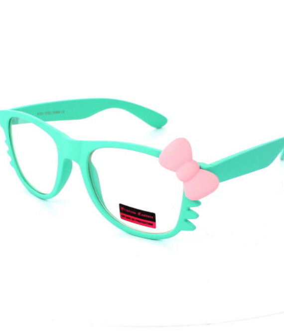 KITTY Junior Fashion Glasses Wayfarer KT01STCL – White