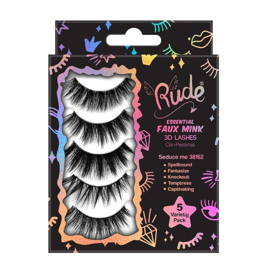 Rude Essential Faux Mink 3D Lashes 5 Multi-Pack - Image 6