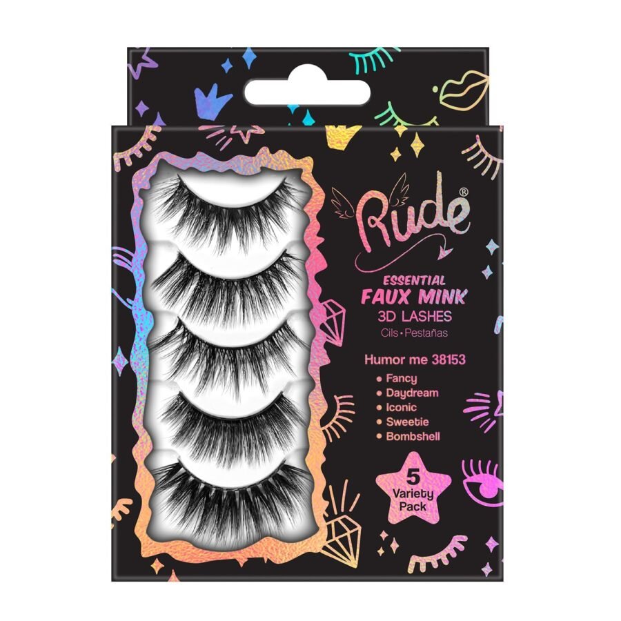 Rude Essential Faux Mink 3D Lashes 5 Multi-Pack - Image 8